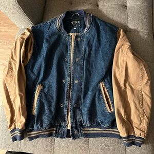 TSF bomber jacket denim and canvas